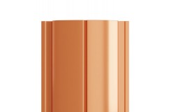 Штакетник металлический С-образный-Т-0.5, 19х126, Края завальцованные, AGNETA Copper/Copper.