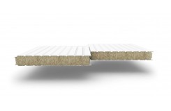 Стеновые сэндвич-панели с наполнителем из минеральной ваты толщиной 100 мм, цвет RAL 9003