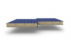 Стеновые сэндвич-панели с наполнителем из минеральной ваты толщиной 120 мм, цвет RAL 5005