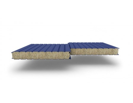 Стеновые сэндвич-панели с наполнителем из минеральной ваты толщиной 180 мм, цвет RAL 5005