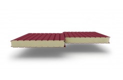 Сэндвич-панели стеновые с наполнителем из пенополиизоцианурата толщиной 220 мм, Ширина- 1160 мм, Полиэстер RAL3011