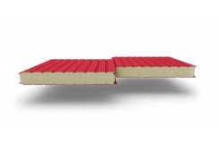 Сэндвич-панели стеновые с наполнителем из пенополиизоцианурата толщиной 50 мм, Ширина-1000 мм, Полиэстер RAL3020