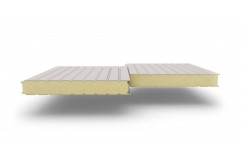 Сэндвич-панели стеновые с наполнителем из пенополиуретана толщиной 100 мм, Ширина-1190 мм, Полиэстер RAL7047