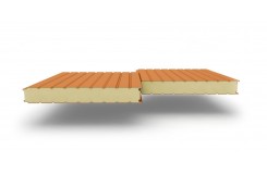 Сэндвич-панели стеновые с наполнителем из пенополиуретана толщиной 150 мм, Ширина-1160 мм, Полиэстер RAL2004