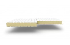 Сэндвич-панели стеновые с наполнителем из пенополиуретана толщиной 200 мм, Ширина- 1000 мм, Полиэстер RAL9003