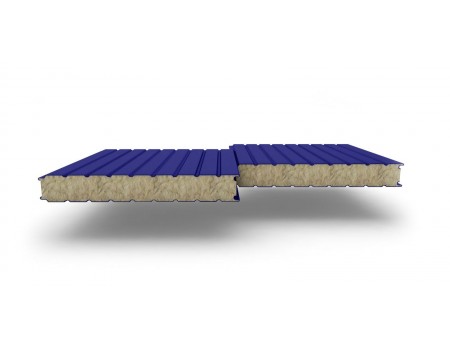 Стеновые сэндвич-панели с наполнителем из минеральной ваты толщиной 120 мм, цвет RAL 5002