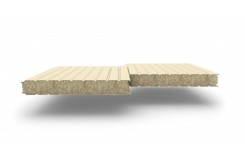 Стеновые сэндвич-панели с наполнителем из минеральной ваты толщиной 150 мм, Ширина-1160 мм, цвет RAL 1015