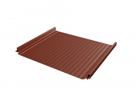 Кликфальц Pro Gofr 0,5 GreenСoat Pural с пленкой на замках RR 29 красный (RAL 3009 оксидно-красный)