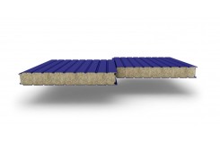 Стеновые сэндвич-панели с наполнителем из минеральной ваты толщиной 100 мм, цвет RAL 5002
