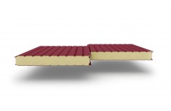 Сэндвич-панели стеновые с наполнителем из пенополиуретана толщиной 150 мм, Ширина-1190 мм, Полиэстер RAL3011