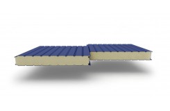 Сэндвич-панели стеновые с ппу, толщиной 40 мм, Полиэстер RAL5005 синий