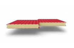 Сэндвич-панели стеновые с наполнителем из пенополиуретана толщиной 180 мм, Ширина- 1190 мм, Полиэстер RAL3020