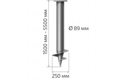 Винтовая свая 89 мм длина: 4000 мм