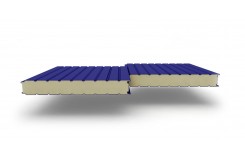 Сэндвич-панели стеновые с ппу, толщиной 40 мм, Полиэстер RAL5002 темно-синий
