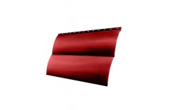 Металлический сайдинг Блок-хаус 0,45 PE с пленкой RAL3003 рубиново-красный