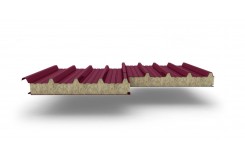 Сэндвич-панели для кровли с наполнителем минеральная вата, толщина 180 мм, Полиэстер RAL3005