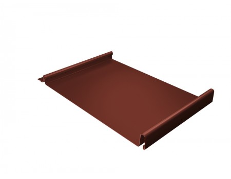 Кликфальц 0,5 Satin с пленкой на замках RAL 8004 терракота
