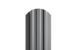 Штакетник металлический  П-образный (ЭКМ)-0.4, 16,5х99, Края НЕзавальцованные, Полиэстер RAL7004