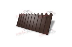 Профнастил фигурный C8 - 0,5 Rooftop Matte RAL 8017 шоколад