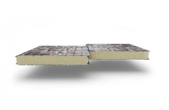 Сэндвич-панели стеновые с пир, толщиной 40 мм, ECOSTEEL-Кварцевый сланец
