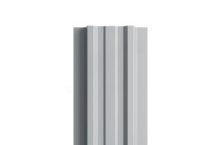 Штакетник металлический  П-образный (ЭКМ)-Т-0.45, 16,5х99, Края НЕзавальцованные, Полиэстер RAL7004.