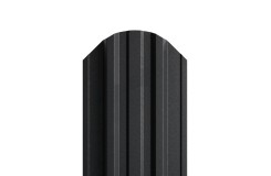 Штакетник металлический П-образный-0.5, 16,5х118, Края завальцованные, PURMAN RAL9005