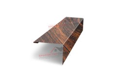 Нащельник (для калиток и ворот) 25х35 жалюзи Milan, Tokyo, Palermo 0,45 Print EliteChestnut Wood (L1,68) (обратная сторона серая)