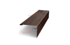 Нащельник (для калиток и ворот) 25х35 жалюзи Milan, Tokyo, Palermo 0,45 Print Elite Choco wood (L1,68)