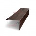 Нащельник (для калиток и ворот) 25х35 жалюзи Milan, Tokyo, Palermo 0,45 Print Elite Choco wood (L1,68)