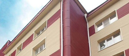 Монтаж фасада из профнастила