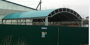 Профнастил С44ПГ на ангаре