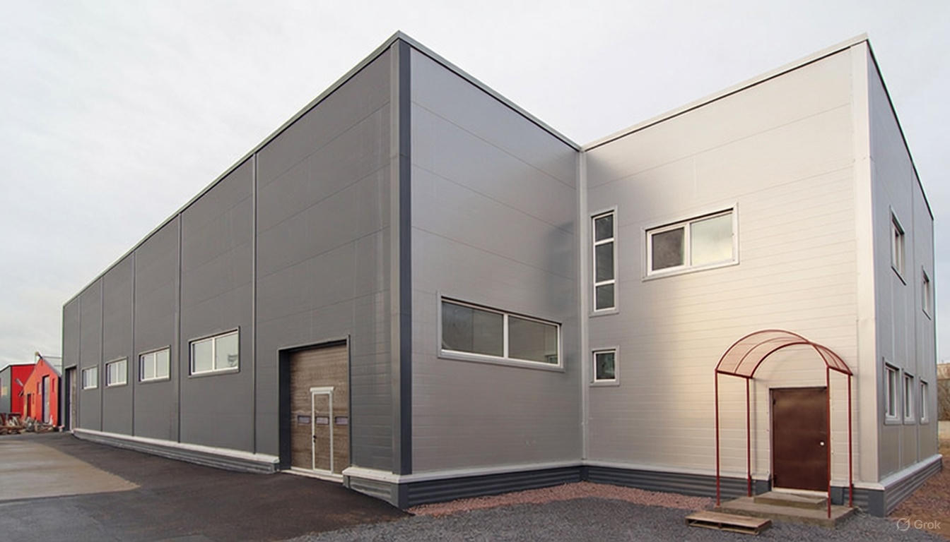 Склад из сэндвич панелей