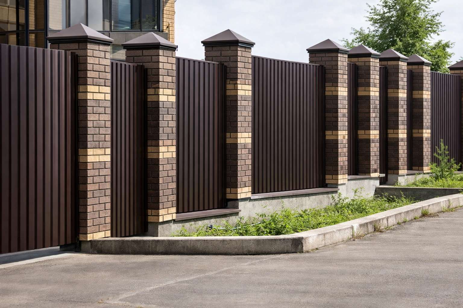 Заборы из профнастила для частных домов