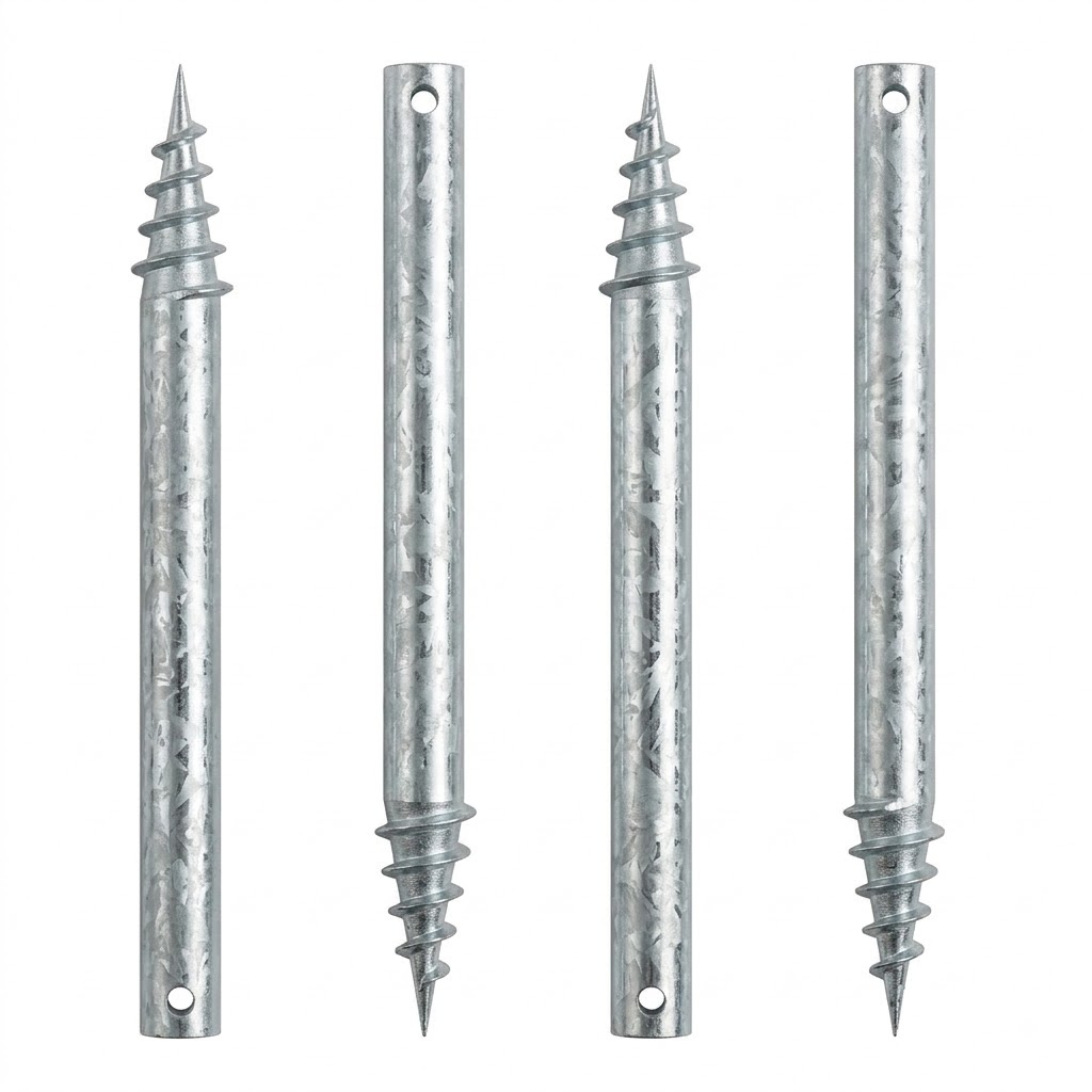 Оцинкованная винтовая свая 76 мм